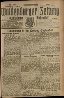 Waldenburger Zeitung, Jg. 66, 1920, nr 189