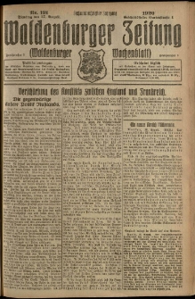 Waldenburger Zeitung, Jg. 66, 1920, nr 191