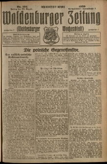 Waldenburger Zeitung, Jg. 66, 1920, nr 194