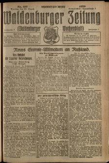 Waldenburger Zeitung, Jg. 66, 1920, nr 197