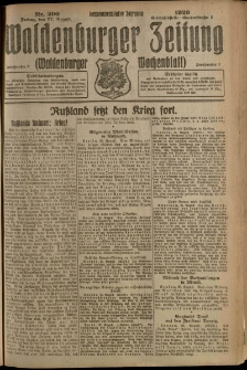 Waldenburger Zeitung, Jg. 66, 1920, nr 200