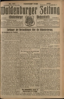 Waldenburger Zeitung, Jg. 66, 1920, nr 207