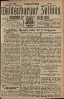 Waldenburger Zeitung, Jg. 66, 1920, nr 209