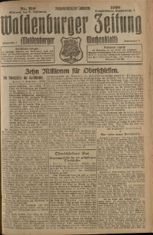 Waldenburger Zeitung, Jg. 66, 1920, nr 210