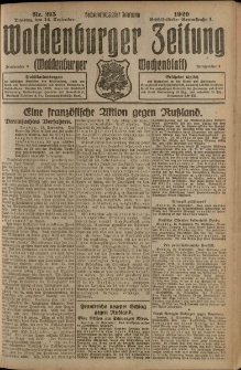 Waldenburger Zeitung, Jg. 66, 1920, nr 215