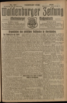 Waldenburger Zeitung, Jg. 66, 1920, nr 217