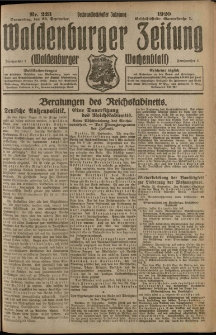 Waldenburger Zeitung, Jg. 66, 1920, nr 223