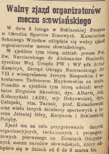 Walny zjazd organizatorów meczu słowiańskiego