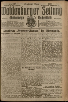 Waldenburger Zeitung, Jg. 66, 1920, nr 227
