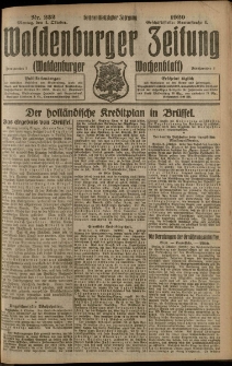 Waldenburger Zeitung, Jg. 66, 1920, nr 232