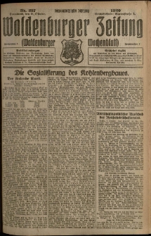 Waldenburger Zeitung, Jg. 66, 1920, nr 237