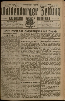 Waldenburger Zeitung, Jg. 66, 1920, nr 238
