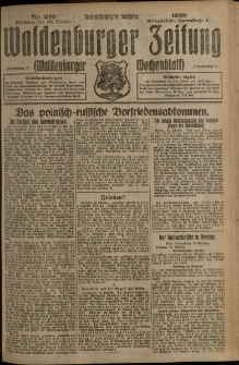 Waldenburger Zeitung, Jg. 66, 1920, nr 240