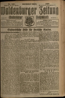 Waldenburger Zeitung, Jg. 66, 1920, nr 245