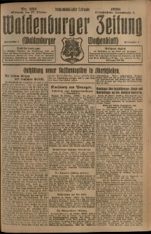 Waldenburger Zeitung, Jg. 66, 1920, nr 252