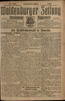 Waldenburger Zeitung, Jg. 66, 1920, nr 259