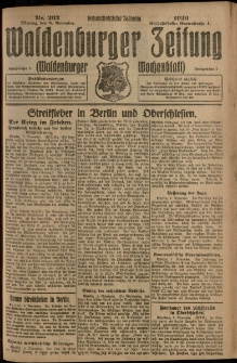 Waldenburger Zeitung, Jg. 66, 1920, nr 262
