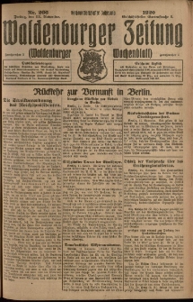 Waldenburger Zeitung, Jg. 66, 1920, nr 266