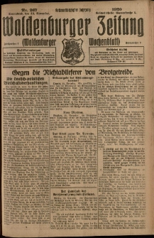 Waldenburger Zeitung, Jg. 66, 1920, nr 267