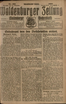 Waldenburger Zeitung, Jg. 66, 1920, nr 269