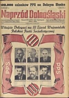 Naprzód Dolnośląski : dziennik W[ojewódzkiego] K[omitetu] Polskiej Partii Socjalistycznej Dolnego Śląska, 1947, nr 92 [20.04]