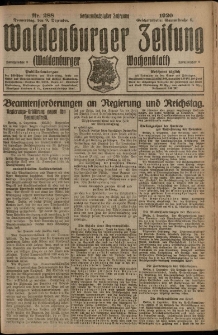Waldenburger Zeitung, Jg. 66, 1920, nr 288