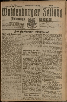 Waldenburger Zeitung, Jg. 66, 1920, nr 294