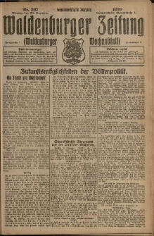 Waldenburger Zeitung, Jg. 66, 1920, nr 297