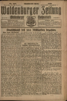 Waldenburger Zeitung, Jg. 66, 1920, nr 300