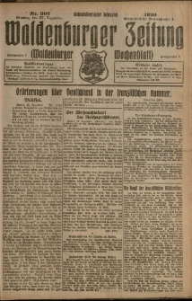 Waldenburger Zeitung, Jg. 66, 1920, nr 302