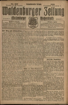 Waldenburger Zeitung, Jg. 66, 1920, nr 303