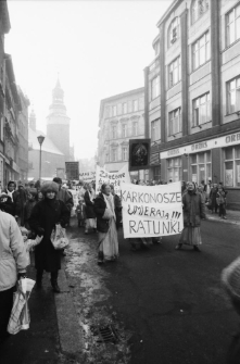 Jelenia G&oacute;ra - protest przeciwko budowie kopalni w Czarnowie (fot. 2) [Dokument ikonograficzny]