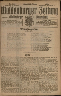Waldenburger Zeitung, Jg. 66, 1920, nr 306