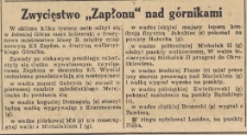 Zwycięstwo „Zapłonu" nad górnikami