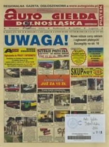Auto Giełda Dolnośląska : regionalna gazeta ogłoszeniowa, 2016, nr 85 (2733) [4.11]
