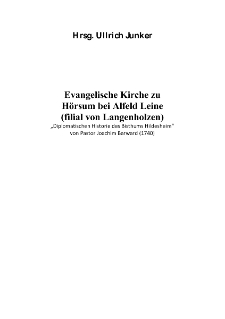 Evangelische Kirche zu H&ouml;rsum bei Alfeld Leine (filial von Langenholzen) [Dokument elektroniczny]