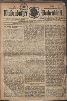 Waldenburger Wochenblatt, Jg. 28, 1882, nr 1