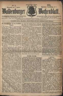 Waldenburger Wochenblatt, Jg. 28, 1882, nr 2