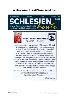 In Memoriam Pr&auml;lat Pfarrer J&oacute;zef Frąc [Dokument elektroniczny]