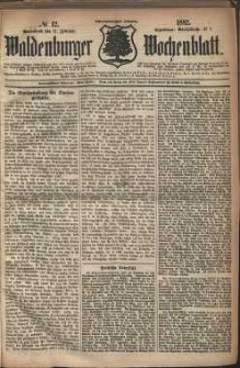Waldenburger Wochenblatt, Jg. 28, 1882, nr 12