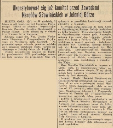 Ukonstytuował się już komitet przed Zawodami Narodów Słowiańskich w Jeleniej Górze