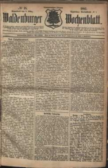 Waldenburger Wochenblatt, Jg. 28, 1882, nr 18