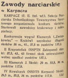 Zawody narciarskie w Karpaczu
