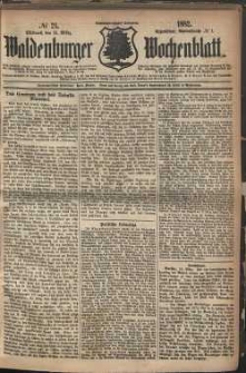 Waldenburger Wochenblatt, Jg. 28, 1882, nr 21