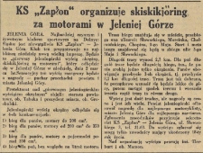 KS „Zapłon" organizuje skiskikjoring za motorami w Jeleniej Górze