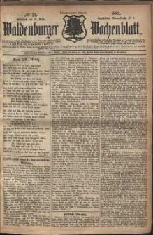 Waldenburger Wochenblatt, Jg. 28, 1882, nr 23