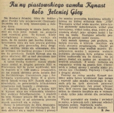 Ruiny piastowskieogo zamku Kynast koło Jeleniej Góry