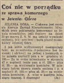 Coś nie w porządku ze sprawa komornego w Jeleniej Górze