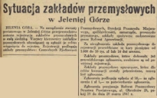 Sytuacja zakładów przemysłowych w Jeleniej Górze