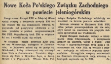 Nowe koła Polskiego Związku Zachodniego w powiecie jeleniogórskim
